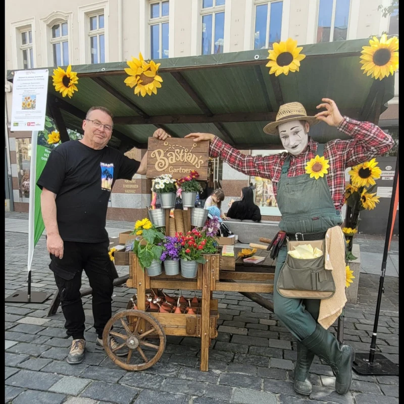 1050 Sonnen(blumen) für Altenburg: Gartenfreunde kämpfen um die höchste Sonnenblume | 