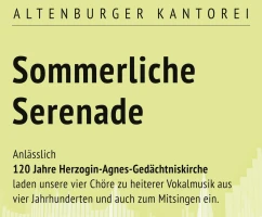 Herzogin-Agnes-Gedächtniskirche feiert ihren 120. Geburtstag mit einem Festgottesdienst und der sommerlichen Serenade
