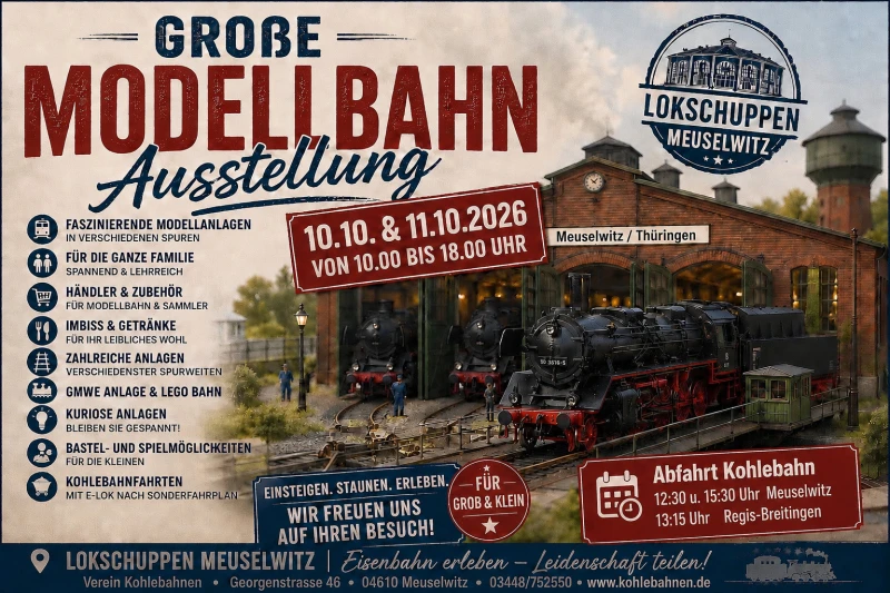 Große Modellbahn-Ausstellung im Lokschuppen Meuselwitz | 