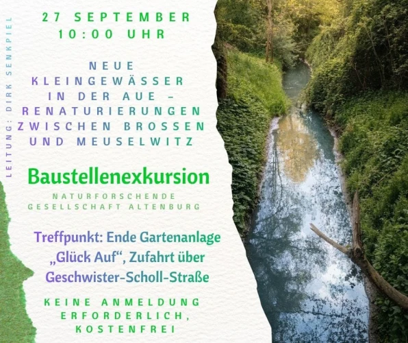 VorschauBild - Baustellenexkursion zu neuen Kleingewässern in der Schnauderaue