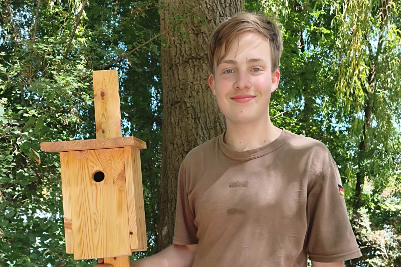Neue Nistkästen im Inselzoo Altenburg: FÖJ-Projekt für heimische Singvögel | Julian Pieper