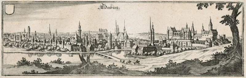 185 Jahre Geschichts- und Altertumsforschende Gesellschaft des Osterlandes  | Matthäus Merian d. Ä., Stadtansicht Altenburg, um 1650