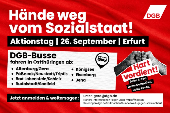 VorschauBild - DGB Altenburger Land ruft zur Teilnahme am Aktionstag am 26. September auf