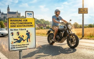 Motorradfahren bei Hitze