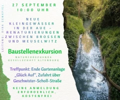 Baustellenexkursion zu neuen Kleingewässern in der Schnauderaue