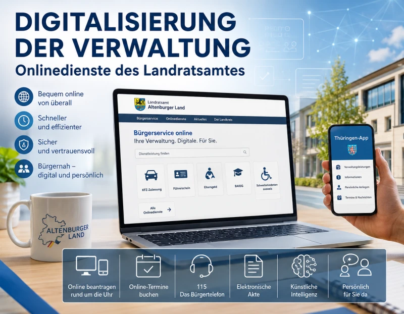 Digitalisierung im Altenburger Land: Mehr Onlinedienste, weniger Behördengänge | 