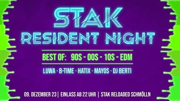 STAK Resident Night
