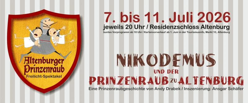 Vorverkauf gestartet: Altenburger Prinzenraub 2026 mit neuer Inszenierung | 
