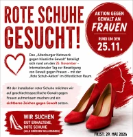 Rote‑Schuh‑Aktion: Spendenaufruf für rote Schuhe