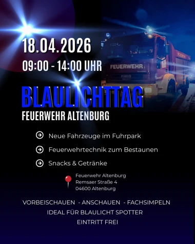 VorschauBild - Blaulicht-Tag 2026 — Feuerwache Altenburg