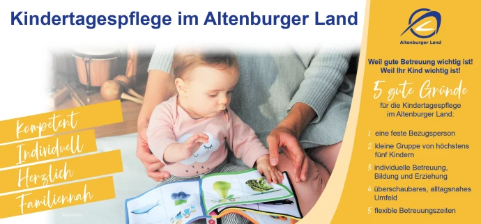 VorschauBild - Betreuung für die Kleinsten: Kindertagespflege im Landkreis Altenburger Land
