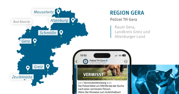 VorschauBild - WhatsApp als Informationskanal: Thüringer Polizei bündelt Verkehr, Vermisste und Tipps