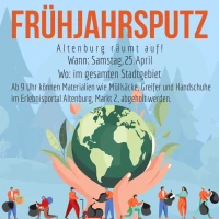 Altenburg räumt auf: Frühjahrsputz am 25. April