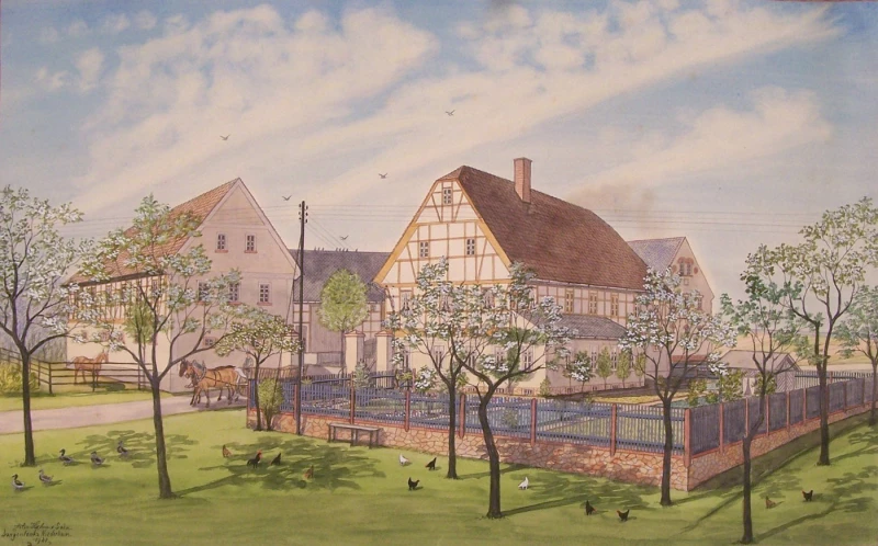 Abendvortrag: Die Innung der Landzimmerleute des Amtes Altenburg | Bauernhof in Mannichswalde, 1920 Anton Hahn & Sohn