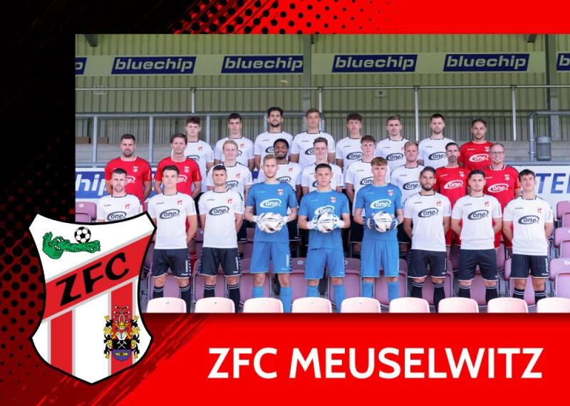 ZFC Meuselwitz im Pokal-Achtelfinale bei Chemie Kahla | ZFC Meuselwitz - Mannschaftsbild 2023/24