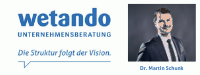 Banner - <strong>Dr. Martin Schunk</strong></span><span><br><strong>wetando&nbsp;Unternehmensberatung</strong></span><span><br>Käthe-Kollwitz-Straße 1<br>04109 Leipzig<br><a target="_blank" rel="noopener" href="https://wetando.de/">www.wetando.de</a>