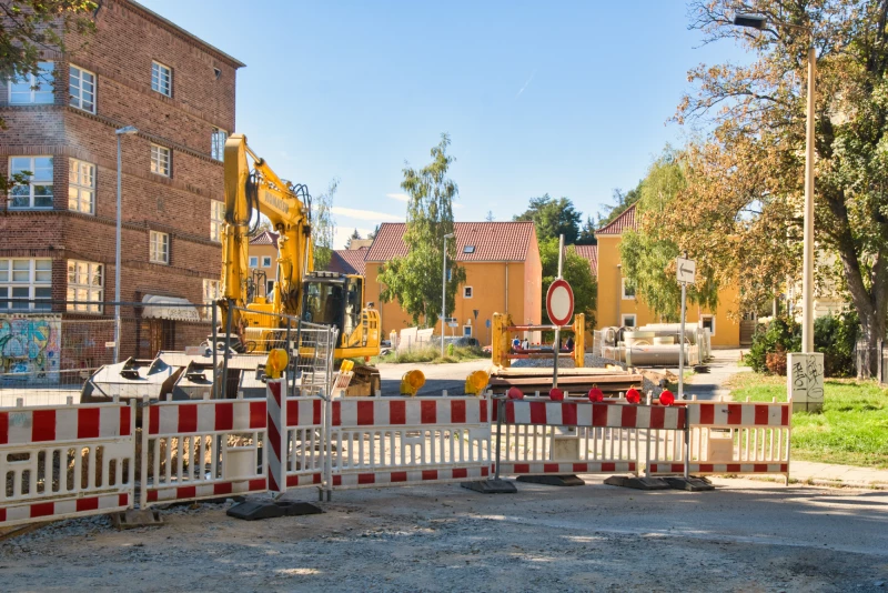 Ausbau der Geschwister-Scholl-Straße bis zur August-Bebel-Straße | Baustelle Geschwister-Scholl-Straße 