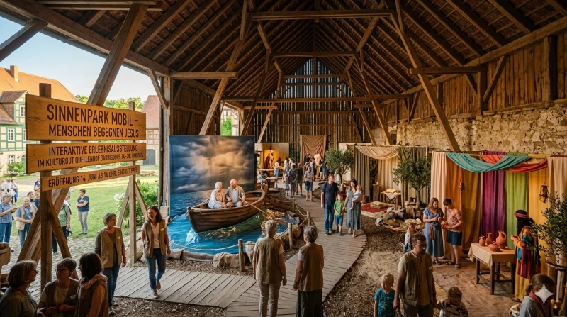 Kirche in der Scheune: „Sinnenpark mobil“ bringt Neues Testament zum Erleben nach Garbisdorf | 