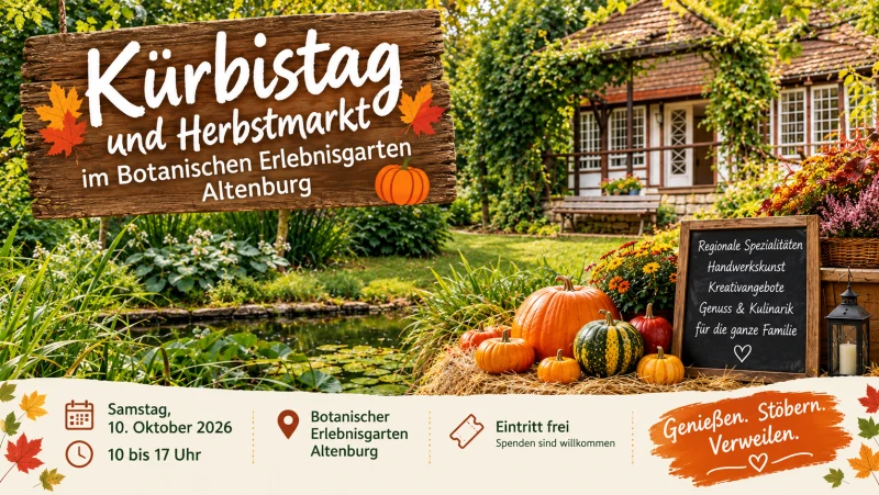 Kürbistag und Herbstmarkt im Botanischen Erlebnisgarten Altenburg | 