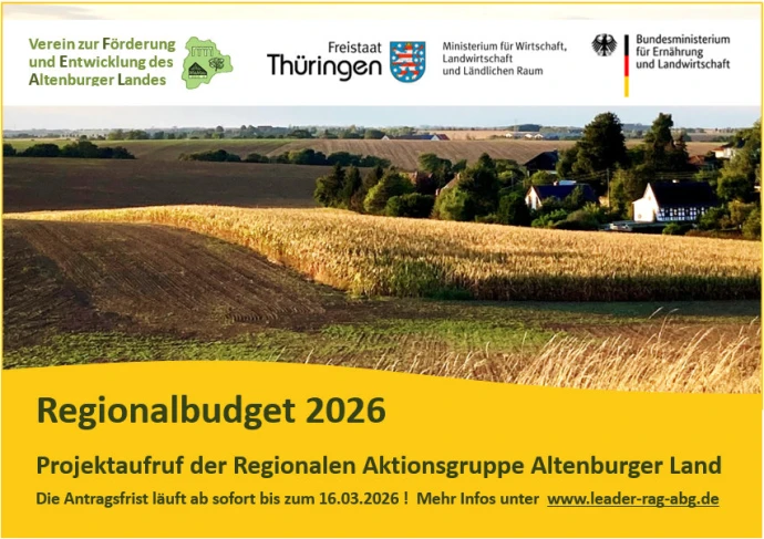 VorschauBild - LEADER-Aktionsgruppe Altenburger Land bewirbt sich um zusätzliche Fördermittel