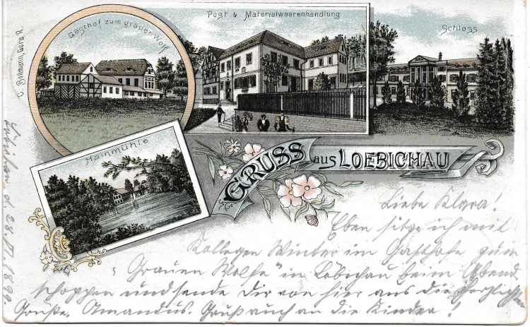 Postkarte von 1899 aus der Sammlung Erler